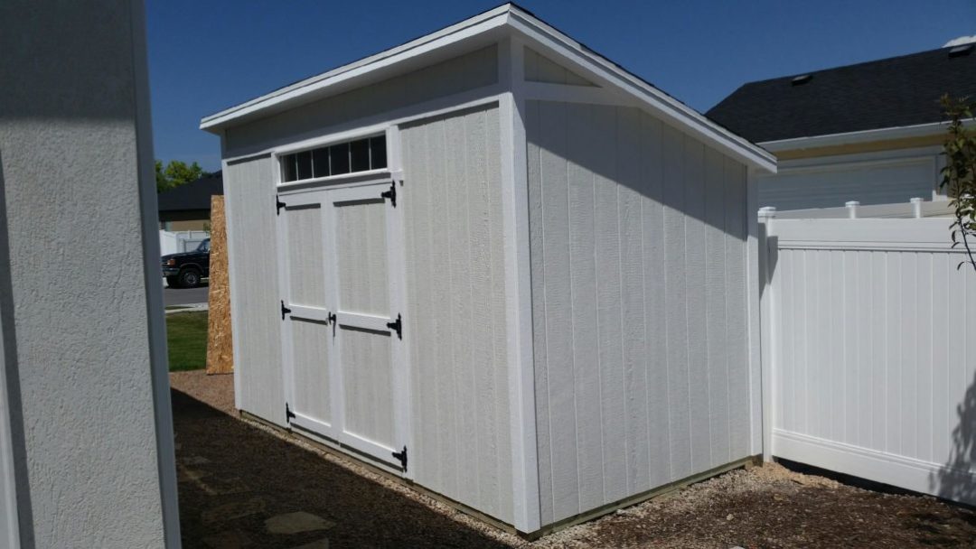 LeanTo Shed with Overhang and Transom Window Utah Sheds